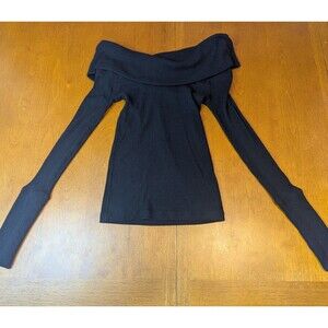 We The Free Black Sweater Off The Shoulder Size XS Free People